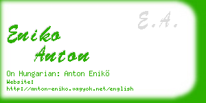 eniko anton business card